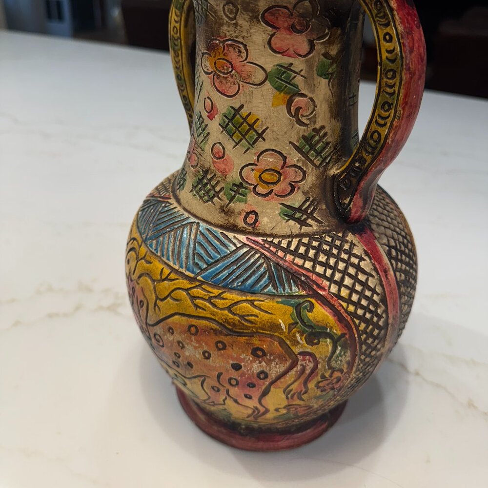 Japanese Majolica Vase - Vintage - Picture 3 of 8